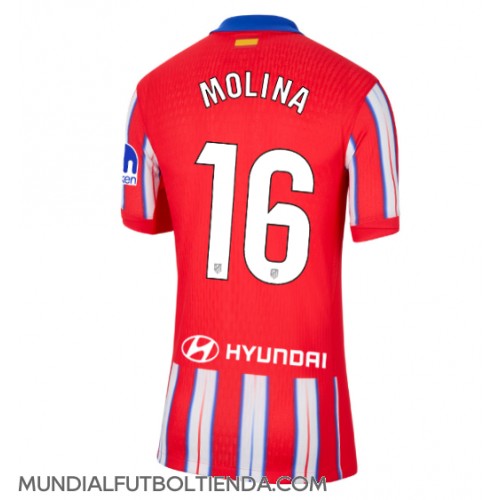 Camiseta Atletico Madrid Nahuel Molina #16 Primera Equipación Replica 2024-25 para mujer mangas cortas